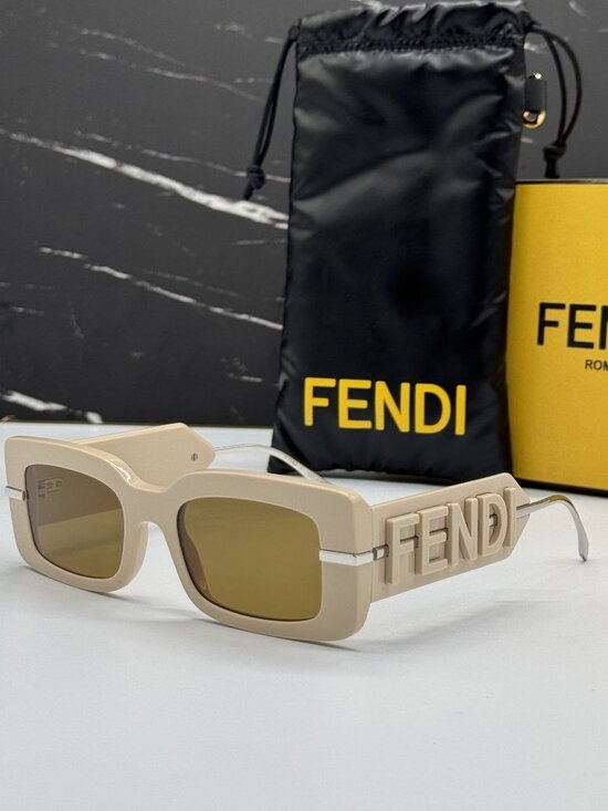 NEW FENDI FE40133I 57E SUNGLASSES BEIGE WOMEN EYEWEAR FENDI main image 4